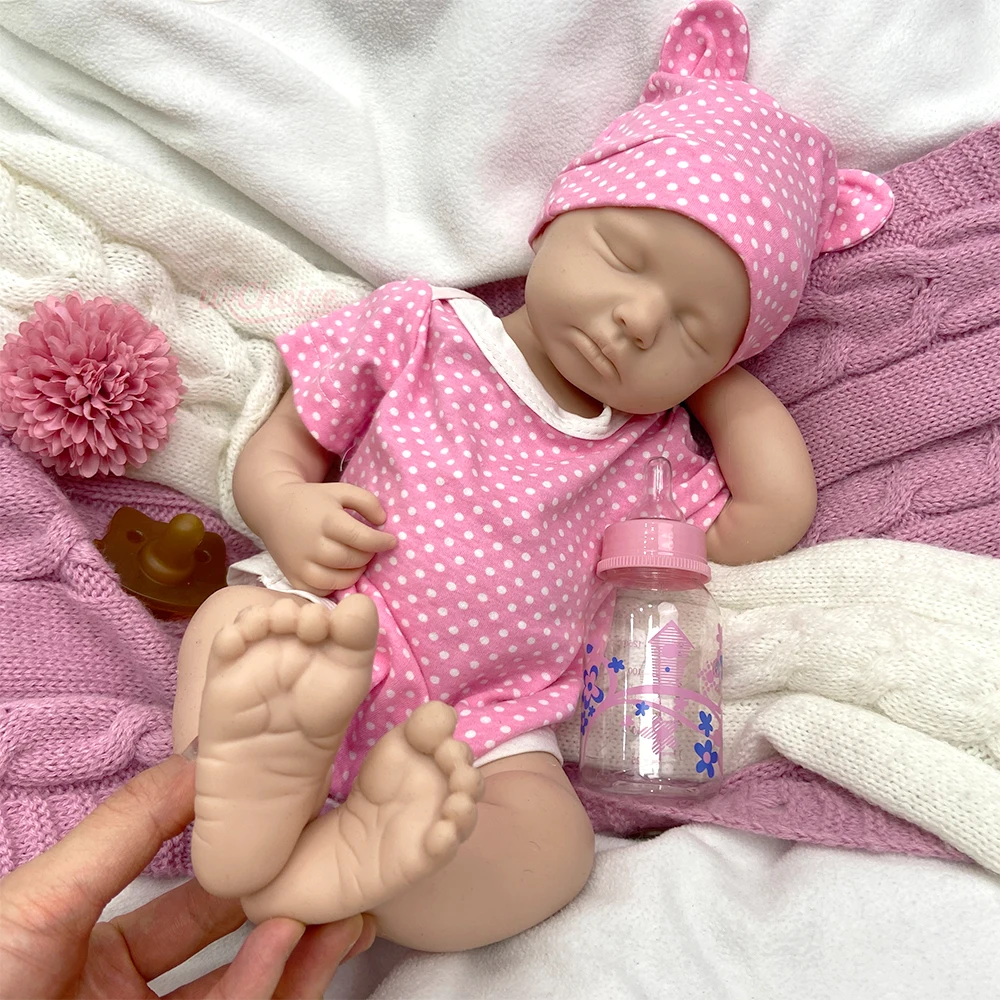 20 Zoll Vollsilikon Reborn Baby Mädchen/Junge Loulou Kann Schnuller Verwenden Blanko Flexible Puppe für Künstler Thanksgiving-Geschenk