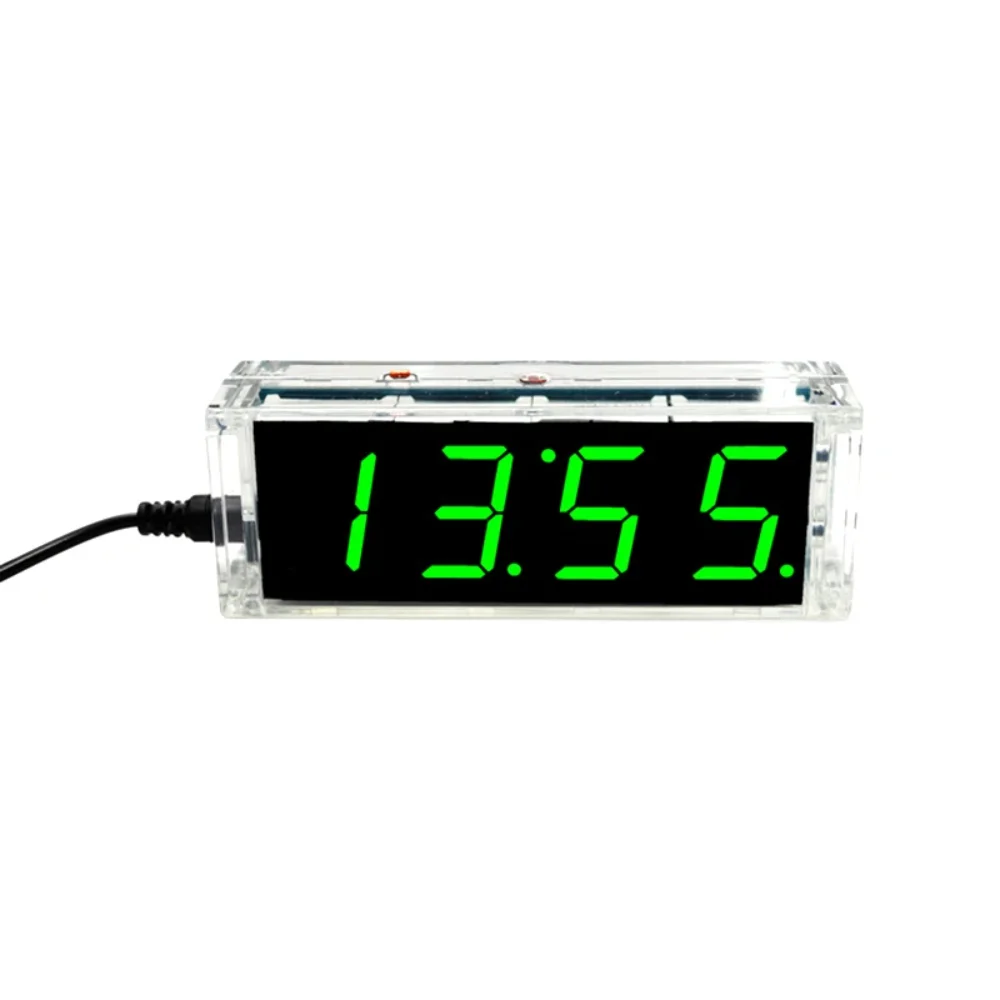 مجموعة الساعة الإلكترونية DIY، ساعة رقمية LED متعددة الوظائف مع 51 MCU، الوقت، التنبيه، مشروع تجميع عرض التاريخ ودرجة الحرارة