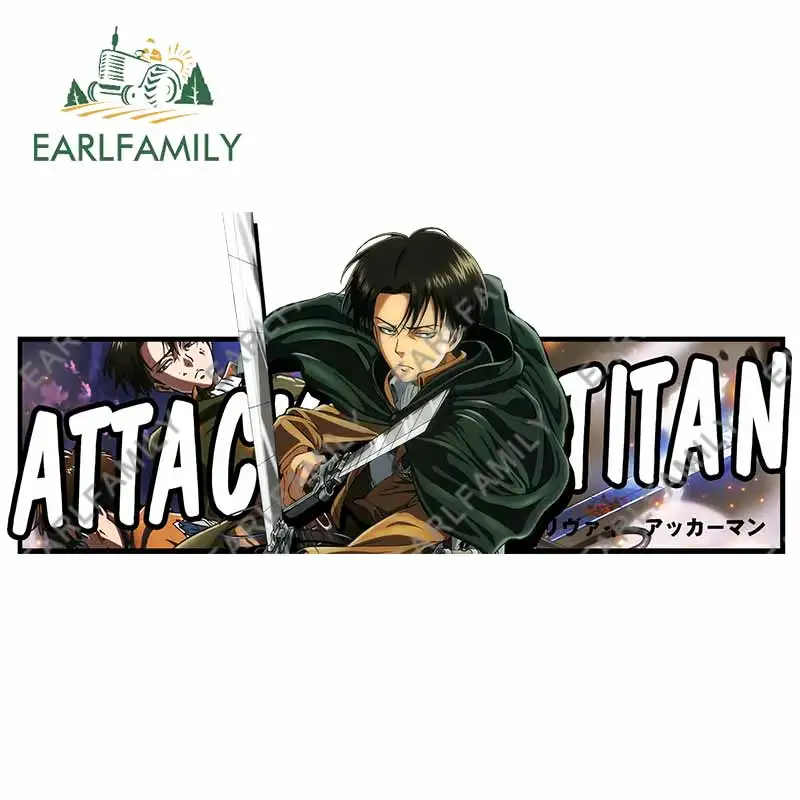 

EARLFAMILY 13 см x 5,7 см для забавного аниме Levi Ackerman VAN наклейки для автомобиля доска для серфинга наклейка на мотоцикл лобовое стекло аниме винил
