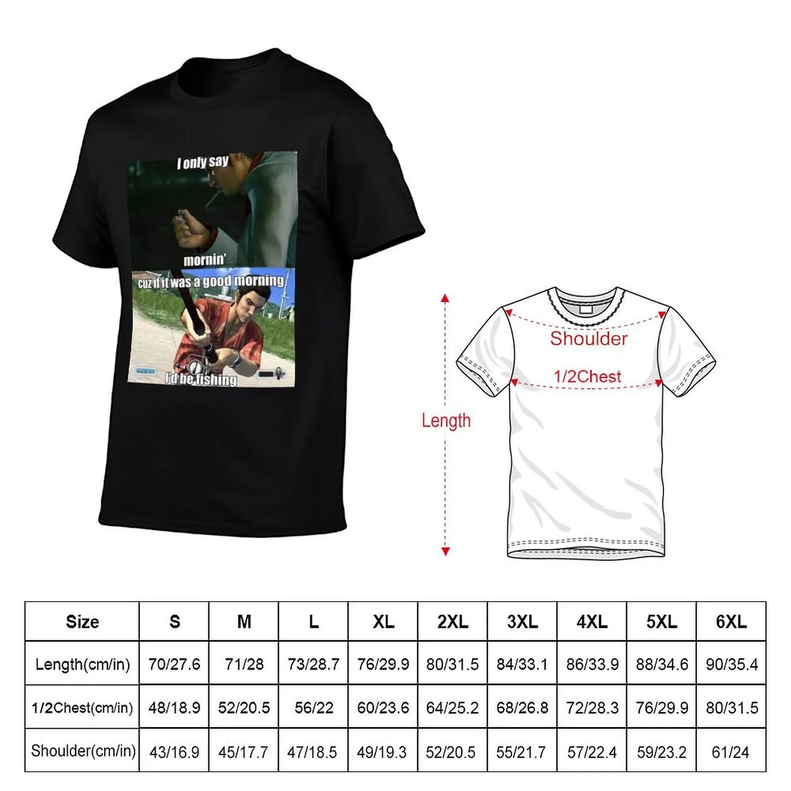 Good Morning Yakuza Meme T-Shirt tshirts personalised customs designer t shirt men