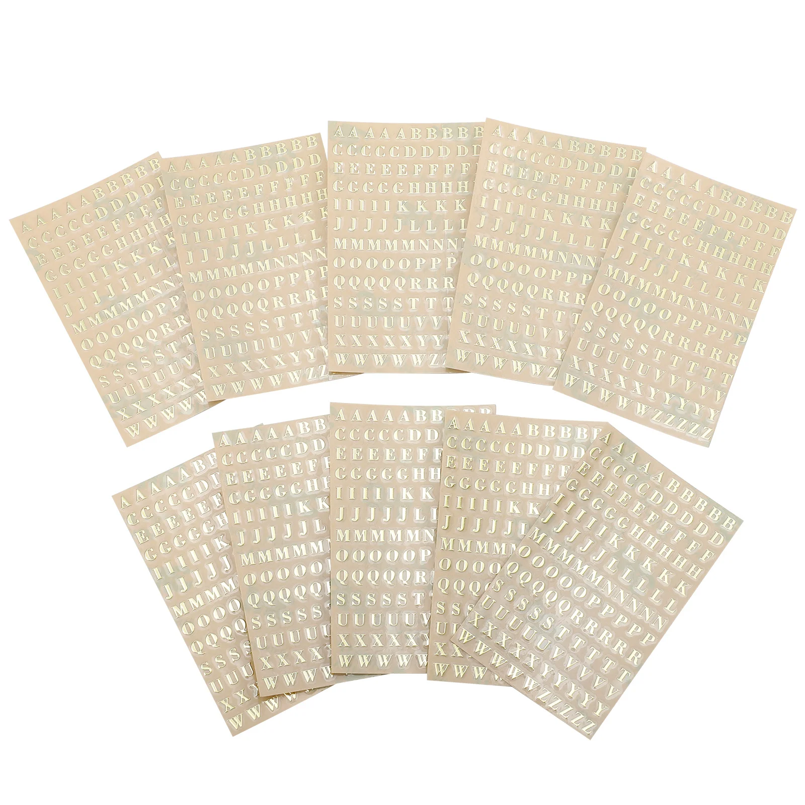 

10pcs Letter Stickers Labels Matte Removable Adhesive Gold Pasters Round Essential Oil Tags Delicate Letters Decals File Folder