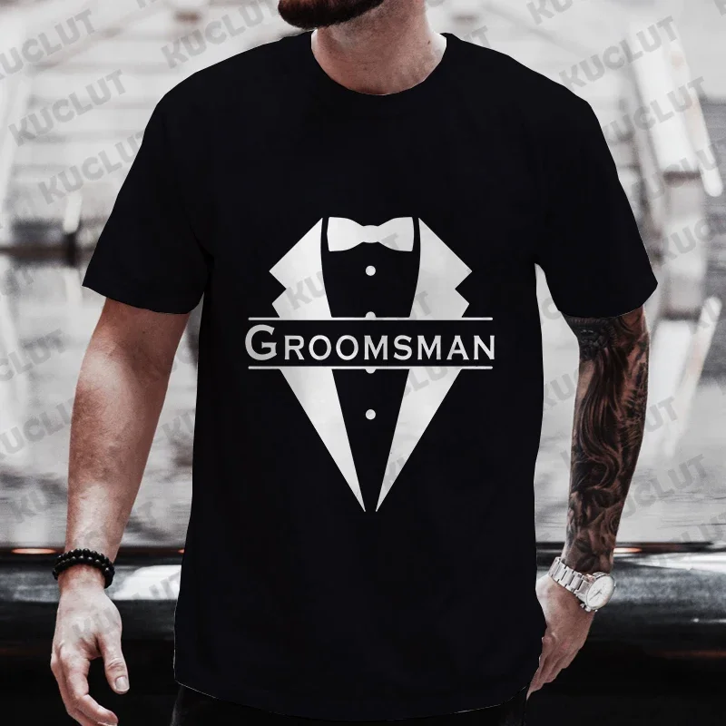 Team Groom T-Shirt Father of The Groom Bride Tshirt Best Men Groomsman Evg Y2k Tops Single Farewell Bachelor Wedding Party Tees