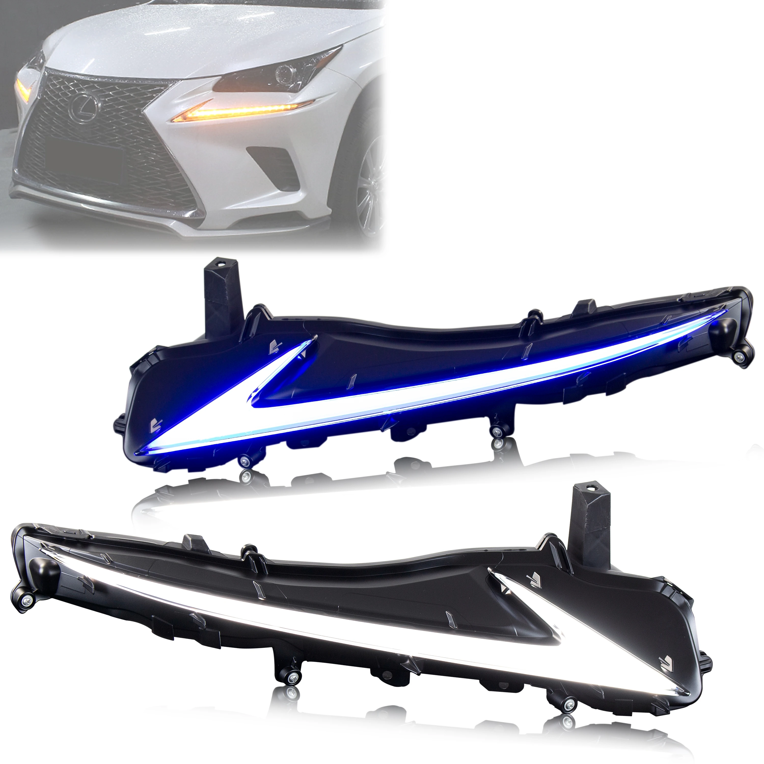 

LED Daytime Running Light Kit for Lexus IS250 IS350 IS200t IS300 ISF 2014 2015 2016 Dynamic Animation Sequential Turn Signal DRL