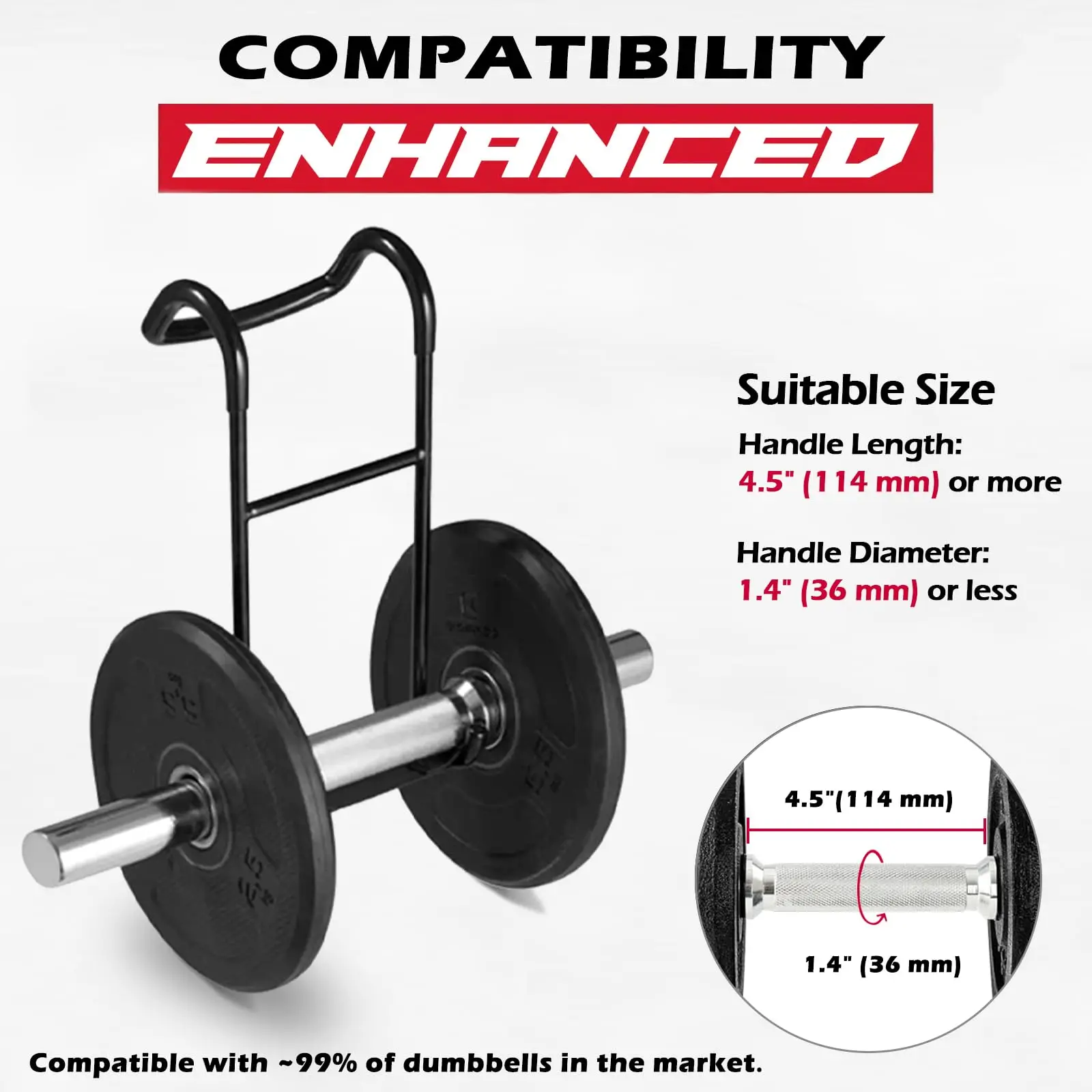 Dumbbell Spotter Hooks Hangers Heavy Power Dumbbells Rack Attachments for Dumbbell Bench Press Hold Up 225LB Safety Connector