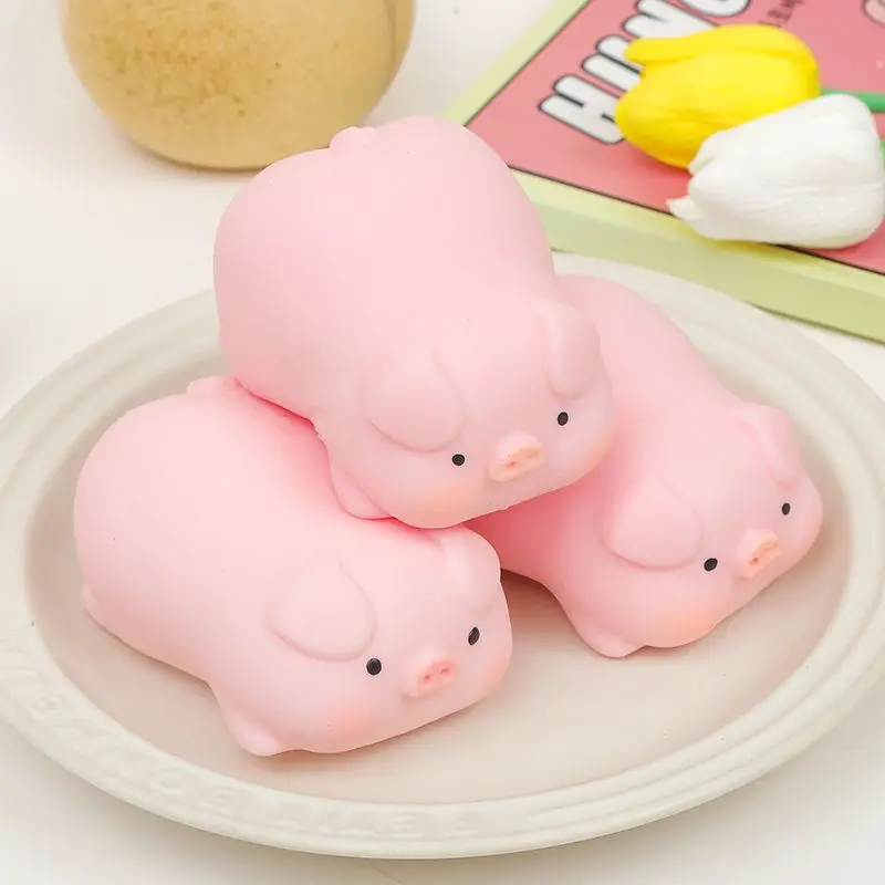 Kawaii Pink Pig Squeeze Toy Antistress Anti Anxiety Stress Reliever Squishies Mochi Cartoon Animal Toy Birthday Gift