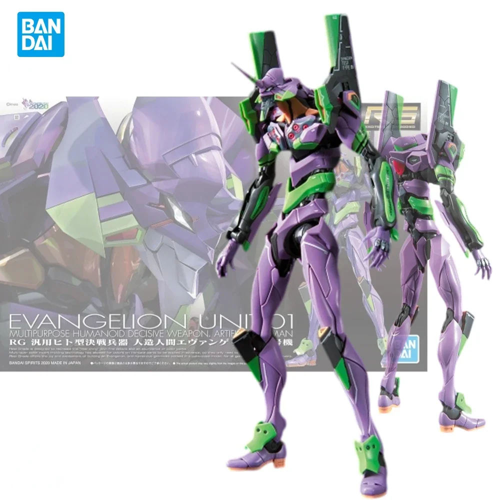 Genuine Bandai RG 1/144 EVA EVANGELION-01 UNIT-01 Assembly Action Figure Model Toys Ornaments Collectible Kids Gifts In Stock