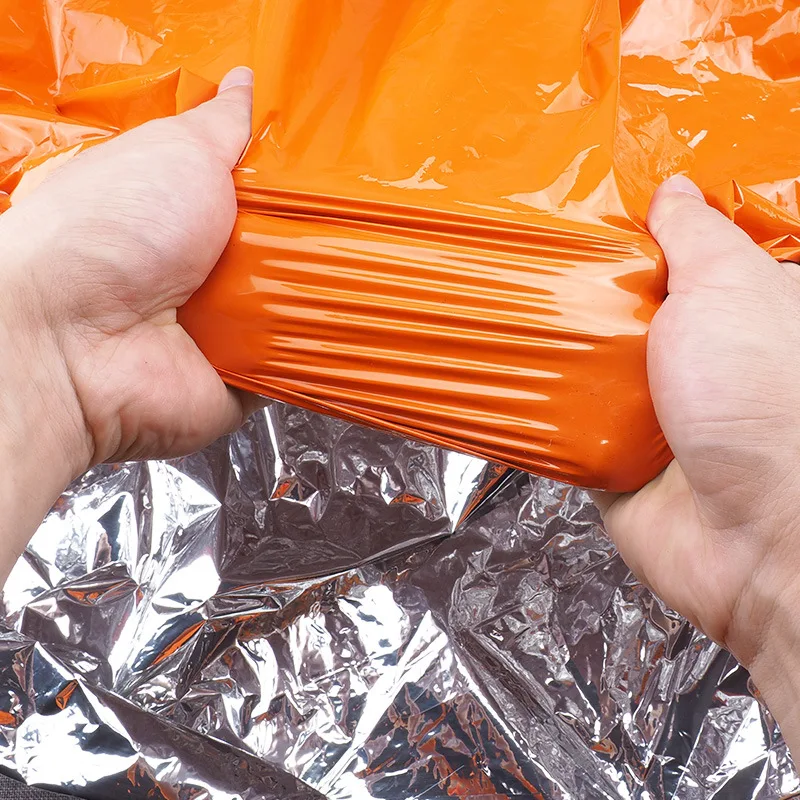 Orange Color Aluminum Foil Coated Outdoor Survive First Aid Emergency Blanket Sleeping Bag and Tent: Heat Retention and Rescue