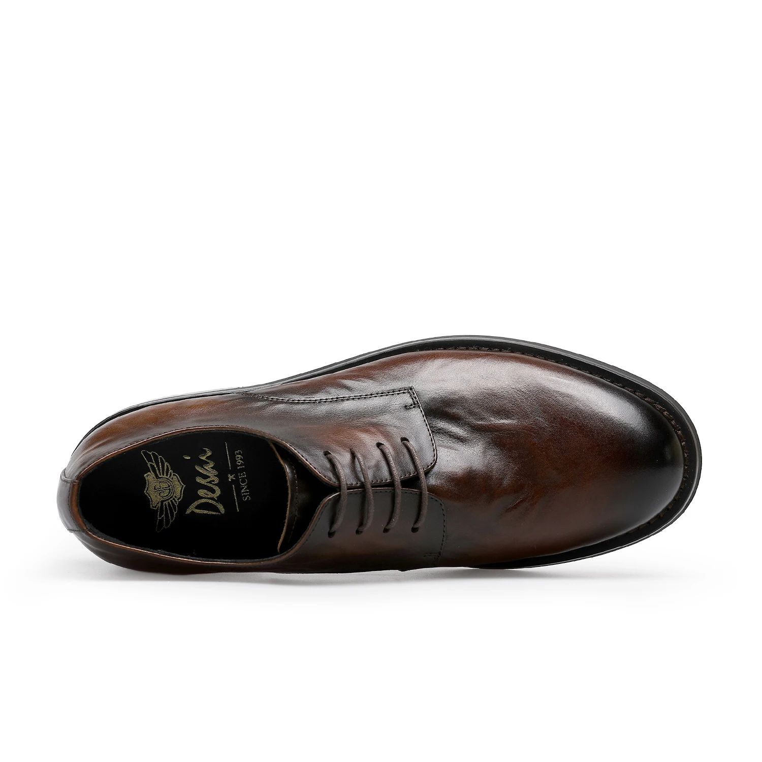 DESAI Scarpe formali da lavoro in vera pelle; scarpe derby da sposa con altezza crescente; Scarpe da uomo vintage in stile britannico.