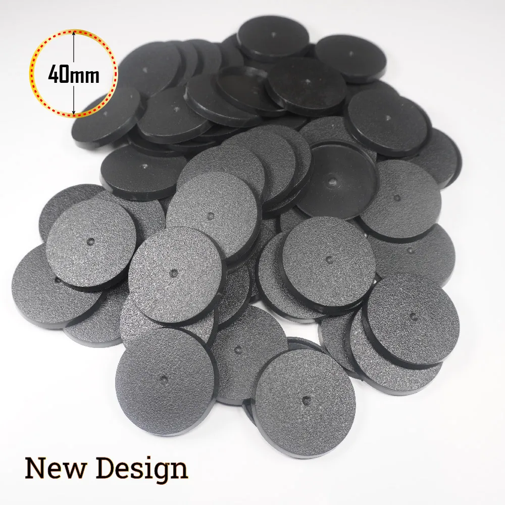 40mm Gaming Miniatures Plastic 40mm Round Bases for Wargames