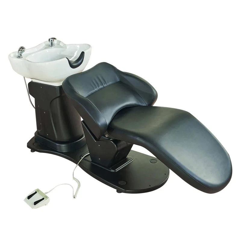 

Japanese barber shop automatic electric massage shampoo bed beauty salon rotating flush bed