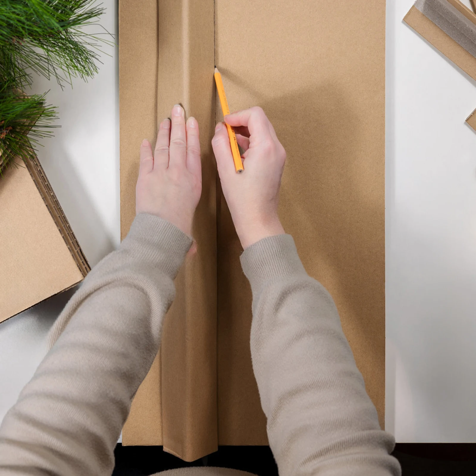 

12x197 Inch Corrugated Cardboard Roll Packing Paper Large Size Wrapping Material Craft Project Shipping Storage Solution