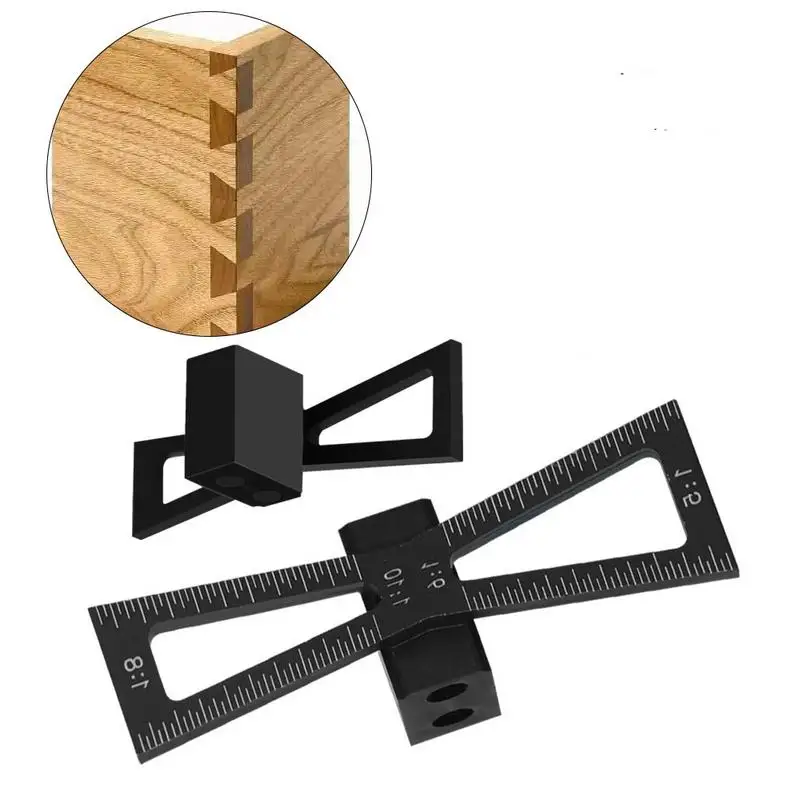 1pc Woodworking Dovetail Marker Aluminum Alloy 15 18 Joint Gauge with Scale Guide Tools