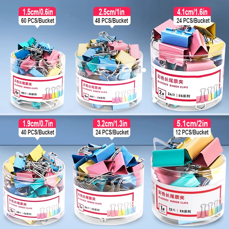 Long Tail Clip Colored Ticket Clip Tailcoat Clip Test Paper File Ticket Clip 1-6 # Size Book Clip Stationery