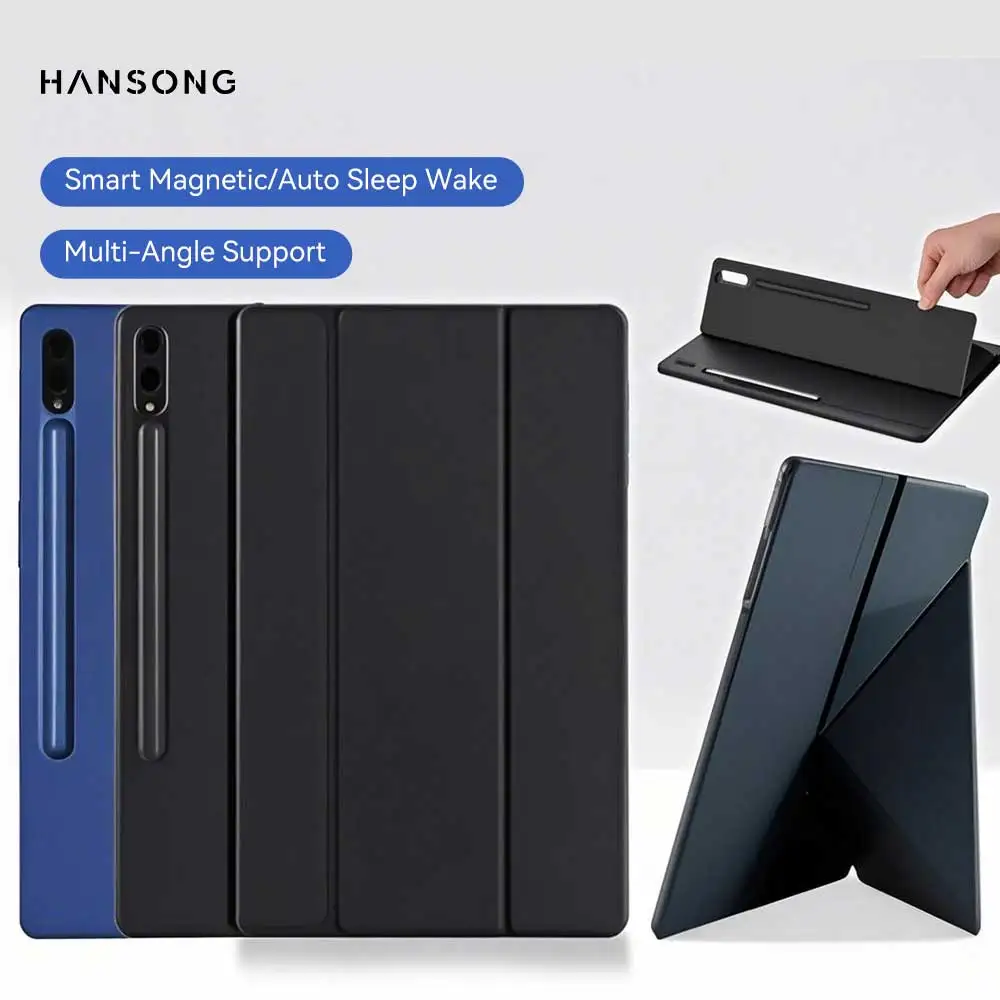 

Magneti K -fold Stand Case For Samsung Galaxy Tab S10 Plus For S9 S10 FE S9 With Pencil Holder For S10 S9 Plus with Sleep-Wake