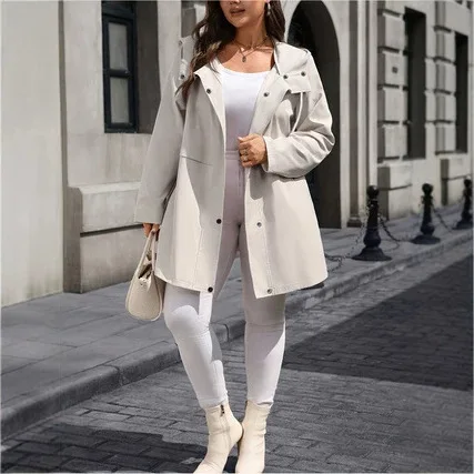 1XL-5XL Plus Size Autumn Winter Bomber Jackets For Women Outerwears Oversized Jacket Woman Streetwear Coats Trench Coat