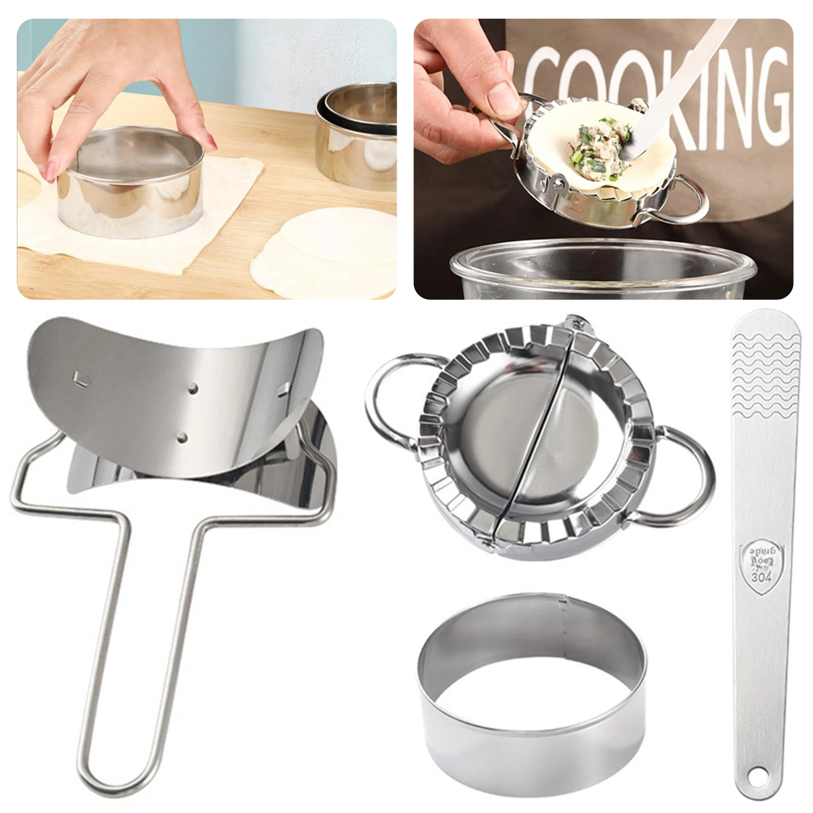 Stainless Steel Dumpling Maker Dumpling Skin Mold Ravioli Maker Press Pie Making Press Wrapper Pastry Maker Kitchen Accessories