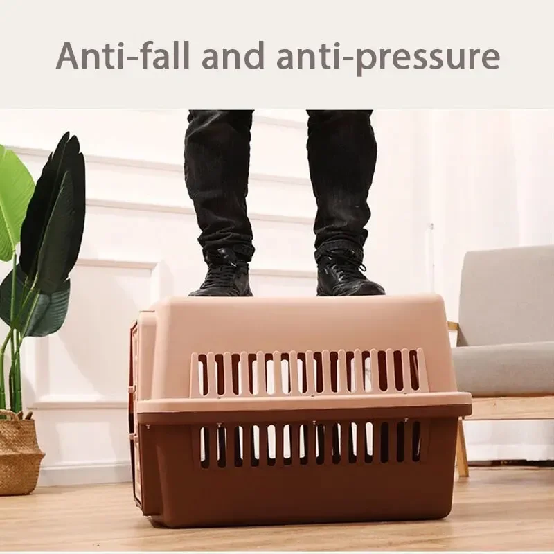 Small Cat And Dog Portable Pet Transport Cage - Indoor And Outdoor Articulated Roof Air Travel And Home Cages, Car/Sea Kennels 3