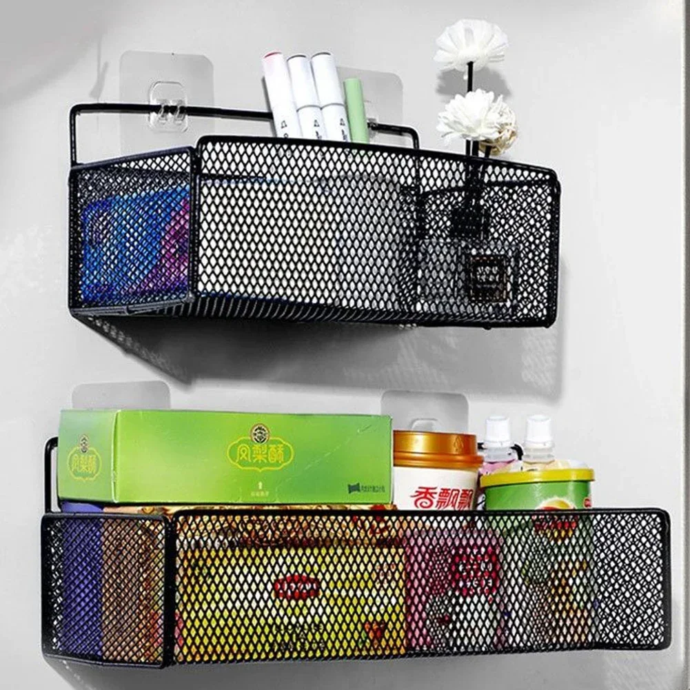 Kitchen Storage Rack Shelf Punching Wall Hanging Drain Rack Barbed Wire Storage Basket Seasoning Basket