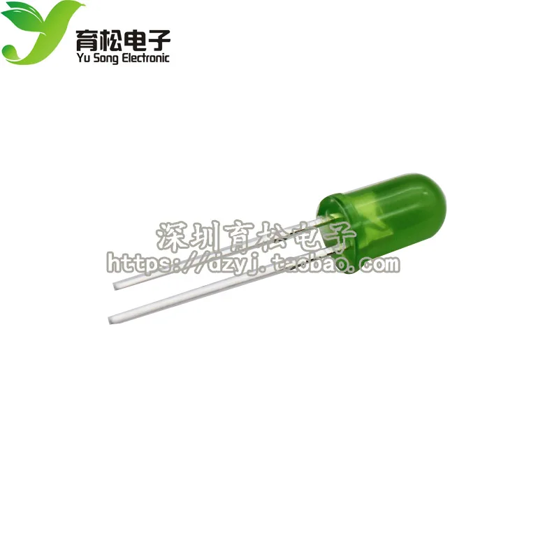 5MM Green hair Green Highlight Luminotron LED Light emitting diode Green Luminotron Green LED