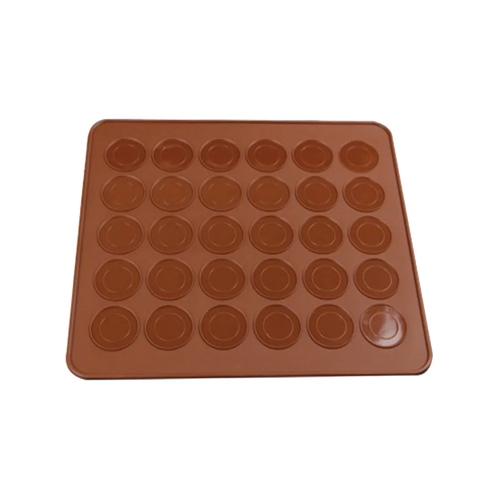 30 Hole Silicone Macaron Baking Mold Non Slip Baking Mat for Macarons Pastry Desserts Oven Microwave Freezer Safe