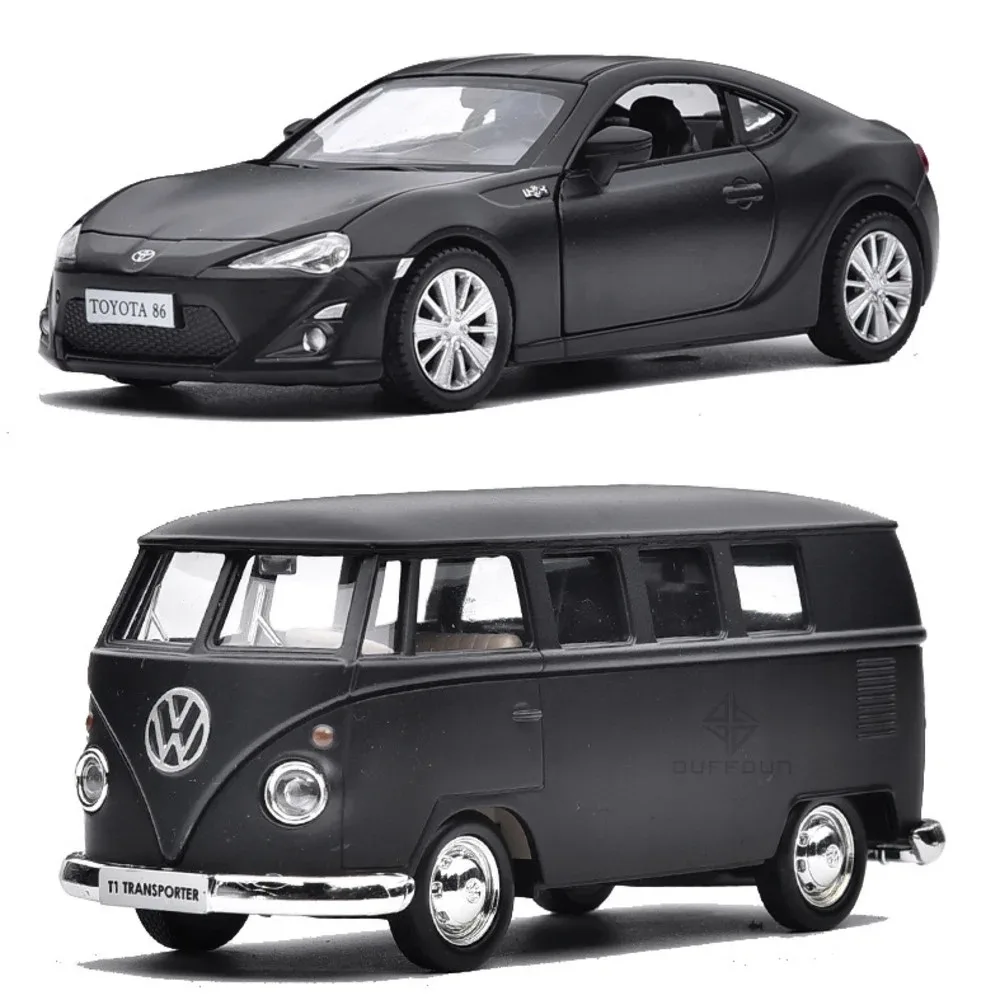 1/36 Alloy Diecast Toys Car Models Toyota 86 VW T1 Mclaren P1 Metal Vehicle Body 2 Doors Opend Pull Back Function Gift for Boy