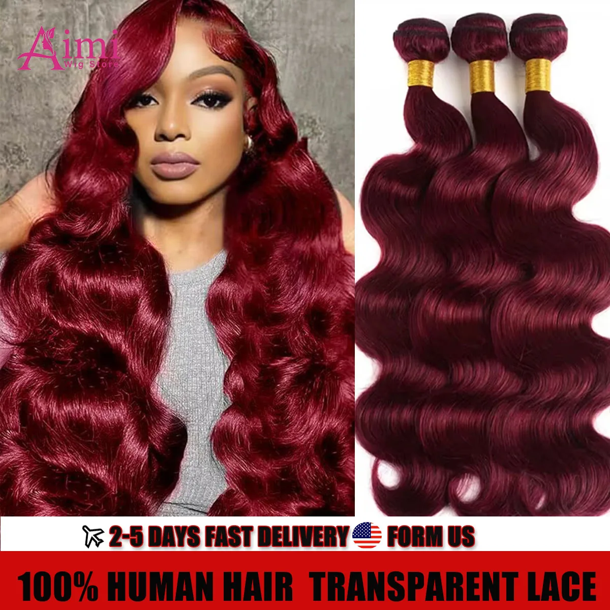 Weinrot 99j Menschliches Haar Bundles 1/3/4 Bundles Burgund Körper Welle Menschliches Haar Bundles Brasilianische Unverarbeitete Farbige Haar Bundles