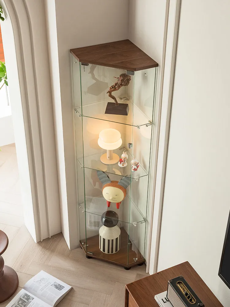 Corner display cabinet Pain Triangle glass Corner floor-to-ceiling display Suitable for LEGO
