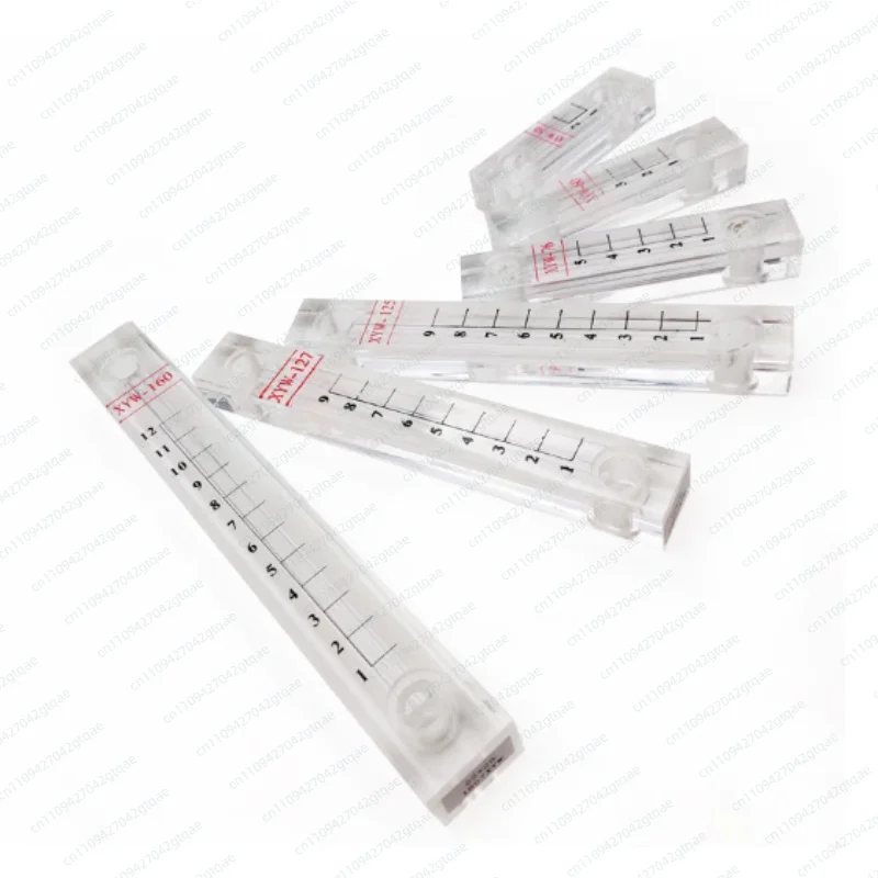 XYW150 Acrylic Oil Level Gauge - Hydraulic Tank Sight Glass with Ruler Markings (150mm Length)
