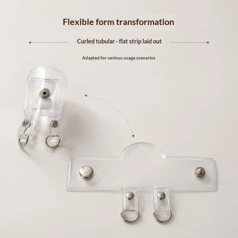 5 Stück hochwertige PVC-Taschenriemen-Verlängerungsschnallen, transparente Rucksack-Schnallen, Schnappverschluss-Clips, Gepäckzubehör – Detail 10