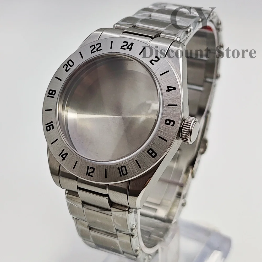

RICHUS NH35 Watch Case 39mm Silver Stainless Steel Watch Case Strap Sapphire Glass fit NH34 NH35 NH36 ETA2824 PT5000 Movement