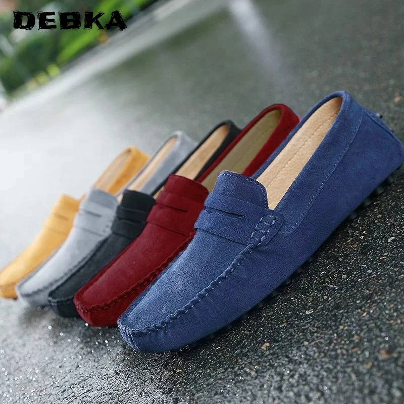 Zapatos informales para hombre, zapatos de moda para hombre, mocasines de cuero genuino hechos a mano, mocasines sin cordones, zapatos planos para hombre, zapatos para conducir