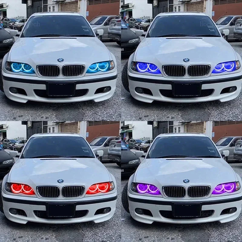 RGB multi-color Mobile Control LED Angel Eyes Bulb Ring Lamp DRL for BMW 3 5 7 Series E36 E46 E39 E38 728i 740d 325i 328i 730d