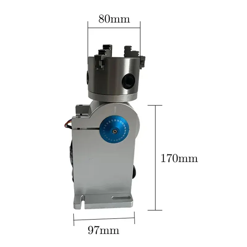 D80 Quay Với Lặn Sợi Máy Laser Khắc Đánh Dấu Cắt Worktable Phần Đường Kính 80Mm Trục Quay Phụ Kiện
