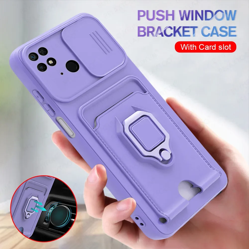 Sliding Window Camera Shockproof Case For Xiaomi Redme 10C Redmi 10 C C10 6.71