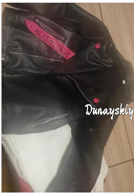 ALIEN STAGE Till Cosplay Costume Till Small Card Role-play Uniform Short Biker Jacket With Black Beret Set Anime Party  Clothing