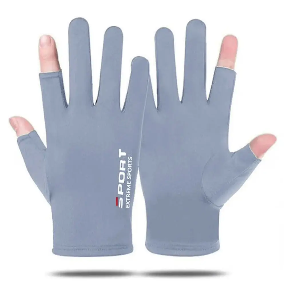 Guantes de protección solar UV finos y transpirables, manoplas elásticas antideslizantes para correr, Verano