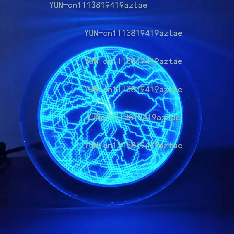 Flash Disk 6-inch Blue Tricolor Lightning Disk Red Green Pink Magic Disk Touch Current Lamp Plasma Plate