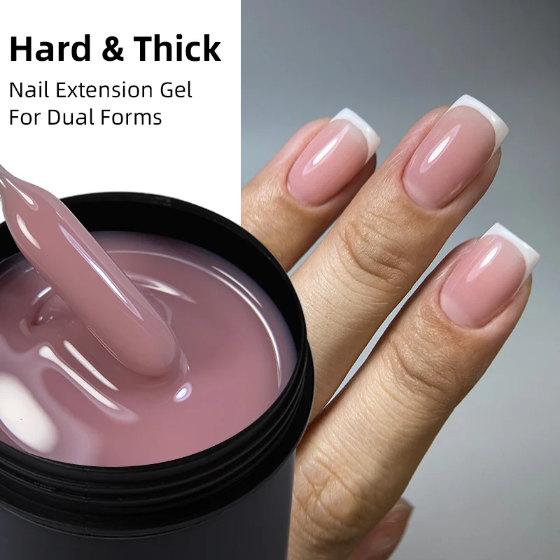Gel constructor MSHARE caramelo nude autonivelante UV, libre de TPO, baja temperatura, extensión de uñas rosa claro 150ml 4