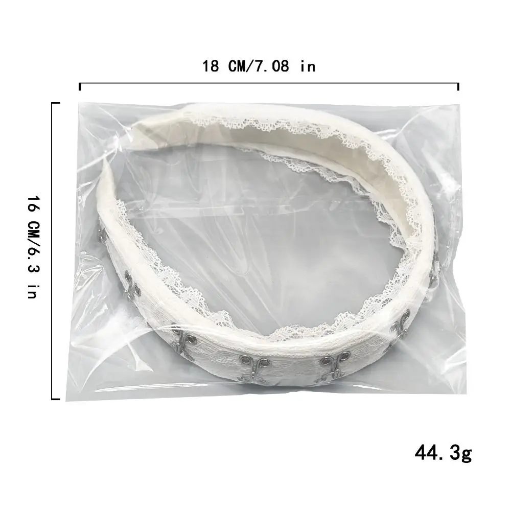Black White Lace Headbands Metal Hook Buckle Dark Steampunk Decor Headband Sweet Style Hair Accessories Fashion Hair Band