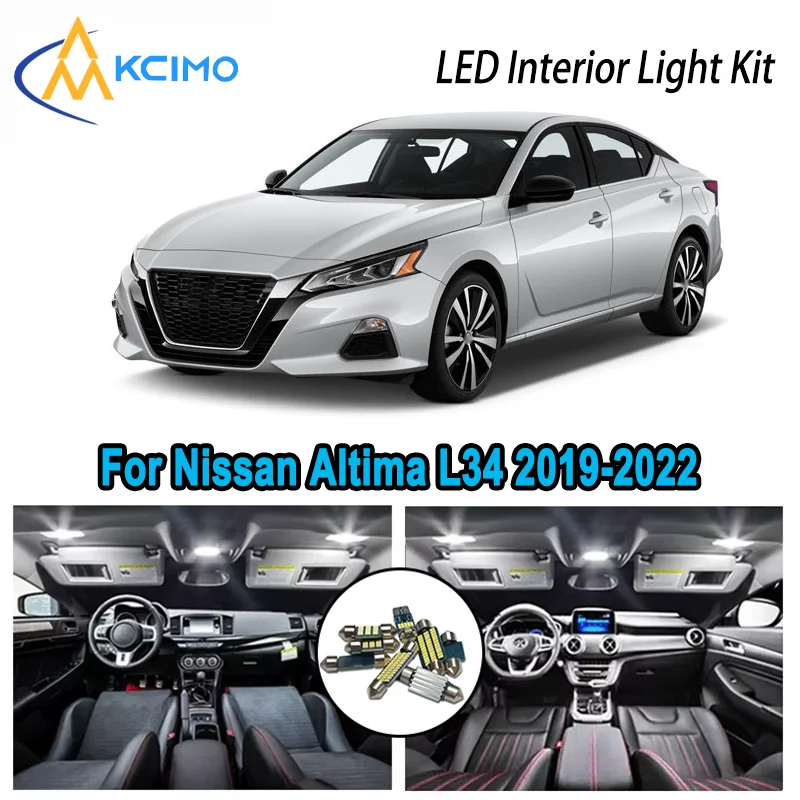 

High-Quality LED Interior Kit for Nissan Altima L34 2019-2022 2020 2021 2022 Premium Error-Free Dome Map Trunk Automotive Lamps