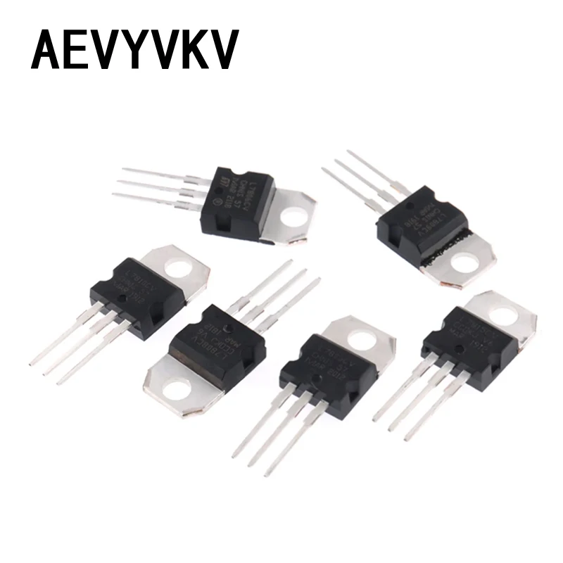 10PCS L7805CV TO220 L7805 TO-220 L7806CV L7808CV L7809CV L7812CV L7815CV L7824CV L7905CV L7908CV L7909CV L7912CV L7915CV L7924CV