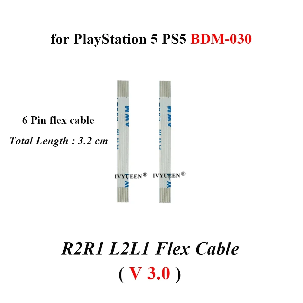 Ivyueen 10 pares para playstation 5 ps5 controlador l2 l1 r2 r1 motor conectar fita cabo flexível bdm 030 020 010 para dualsense