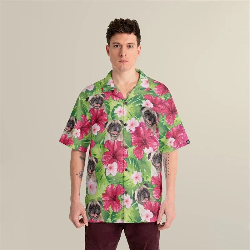 Benutzer definierte Hawaii-Shirt für Männer 3d Voll druck personal isierte Kurzarm Strand hemd Herren übergroße Button-Down-T-Shirts