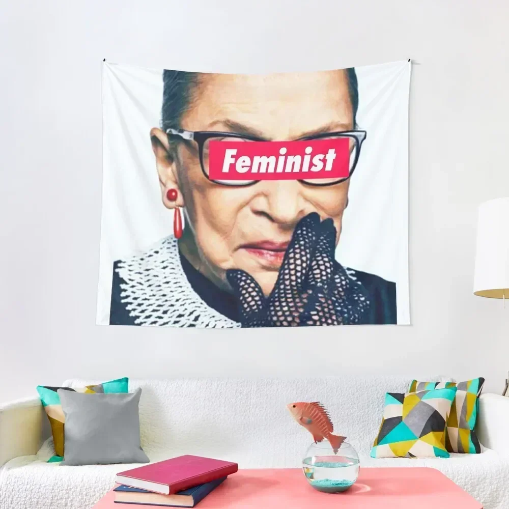 

Notorious Feminist RBG Tapestry Wall Art Cute Room Decor Aesthetics For Room Tapestry
