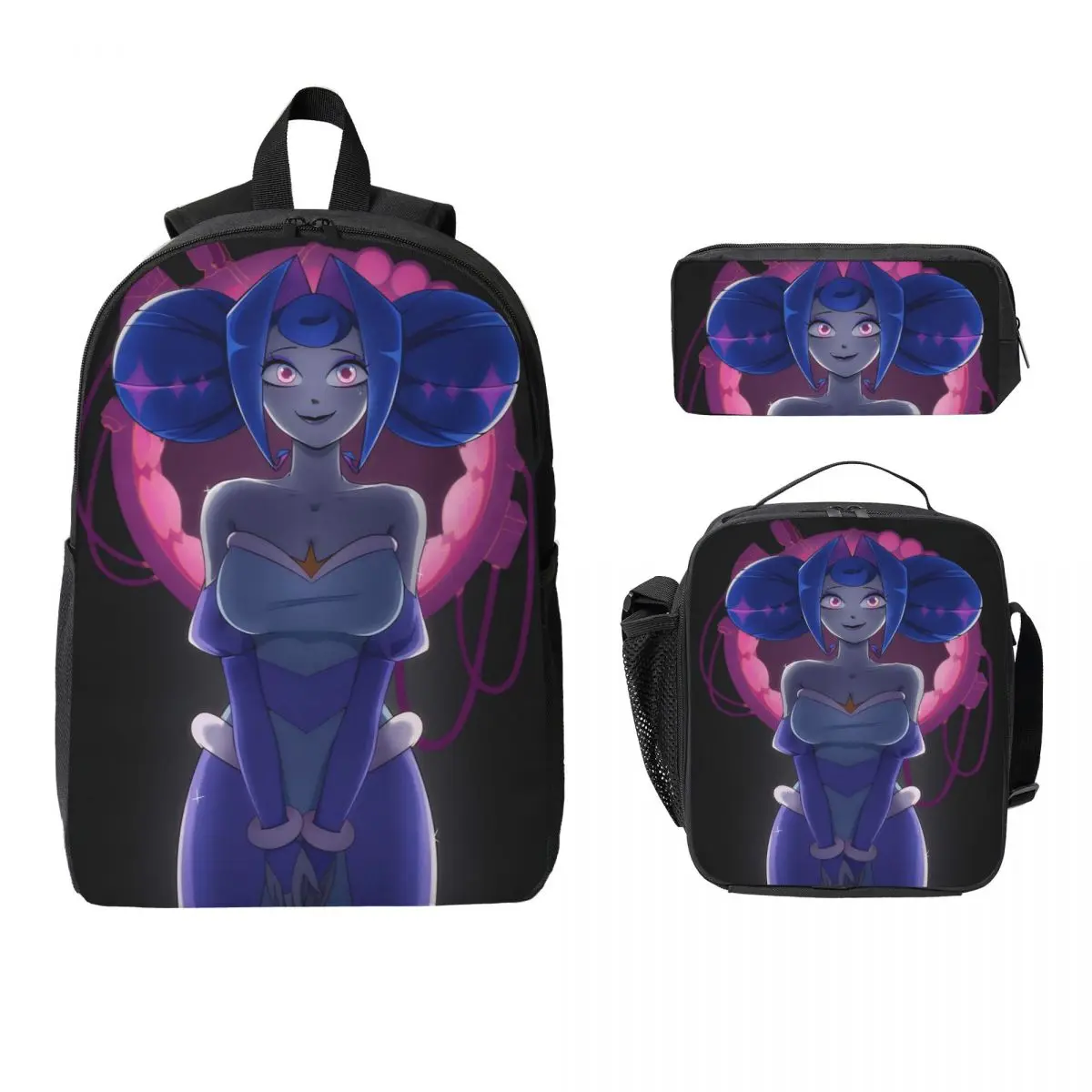 3Pcs K-Knights Of Guinevere Backpack Set for Boy Girl Pencil Boxes Bookbag Sets with Lunch Box For School Students Knapsack