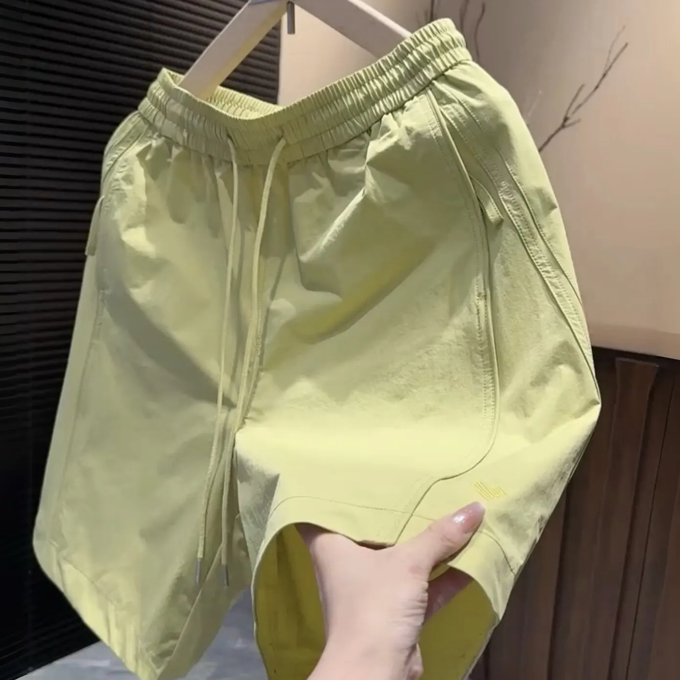 

Casual Loose Thin Men's Shorts Summer Workwear American High Street Style Short Pants Breathable Comfortable Polyester Fiber