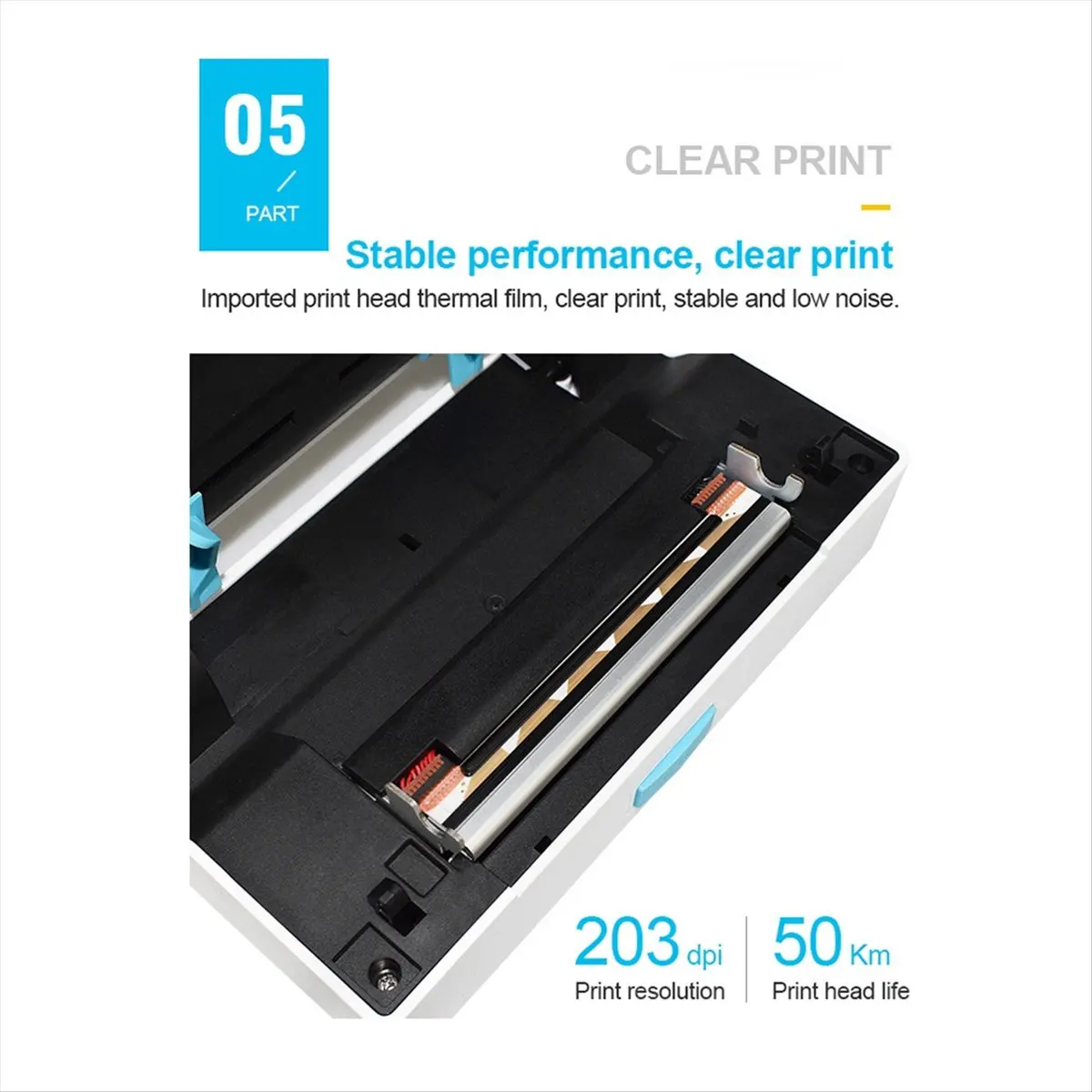 AS62 Thermal Label Printer for Shipping Label Maker Express Barcode Sticker USB Thermal Desktop Printer US PLUG