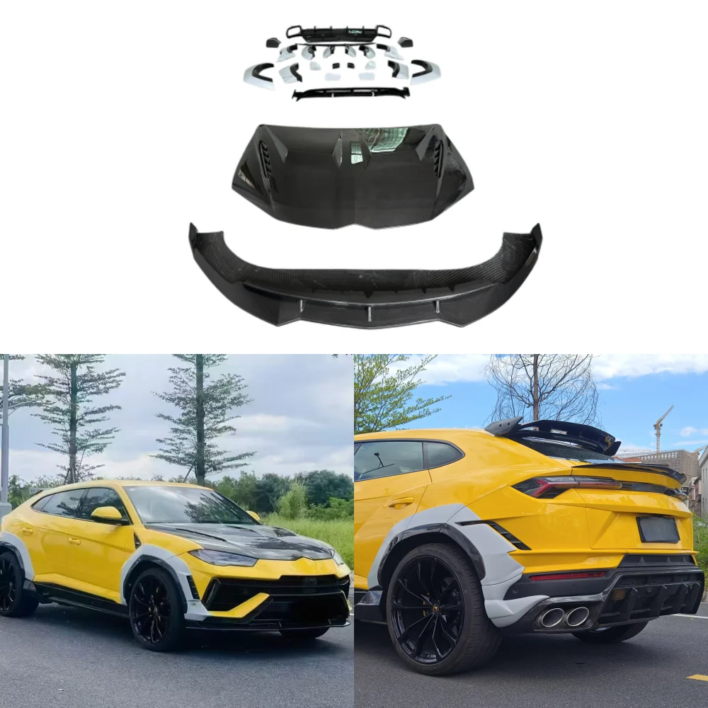 High Temperature and High-pressure Process Manufacturing of Dry Carbon Fiber Car Kit for Lamborghini URUS S Upgrade 1016 Style