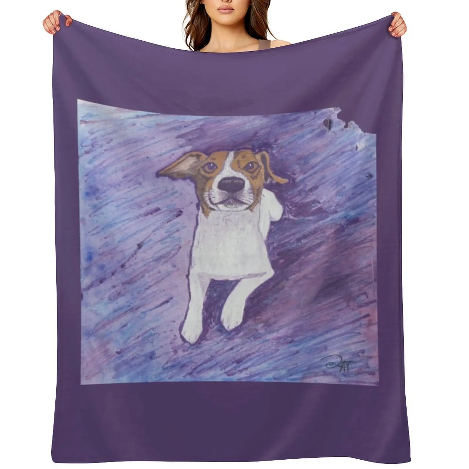 

CJ the Jack Russel Terrier Throw Blanket Soft Plush Plaid Single Decorative Beds valentine gift ideas Blankets