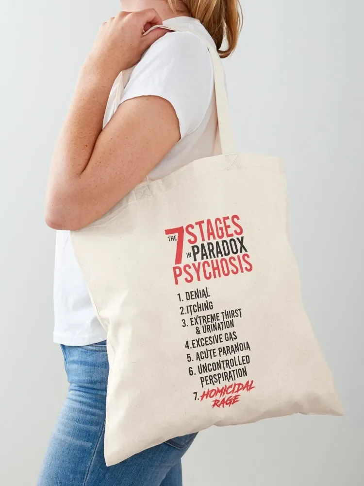 UMBRELLA ACADEMY 2: THE 7 STAGES IN PARADOX PSYCHOSIS (WHITE) Tote Bag Customizable tote bag Women's bag Eco